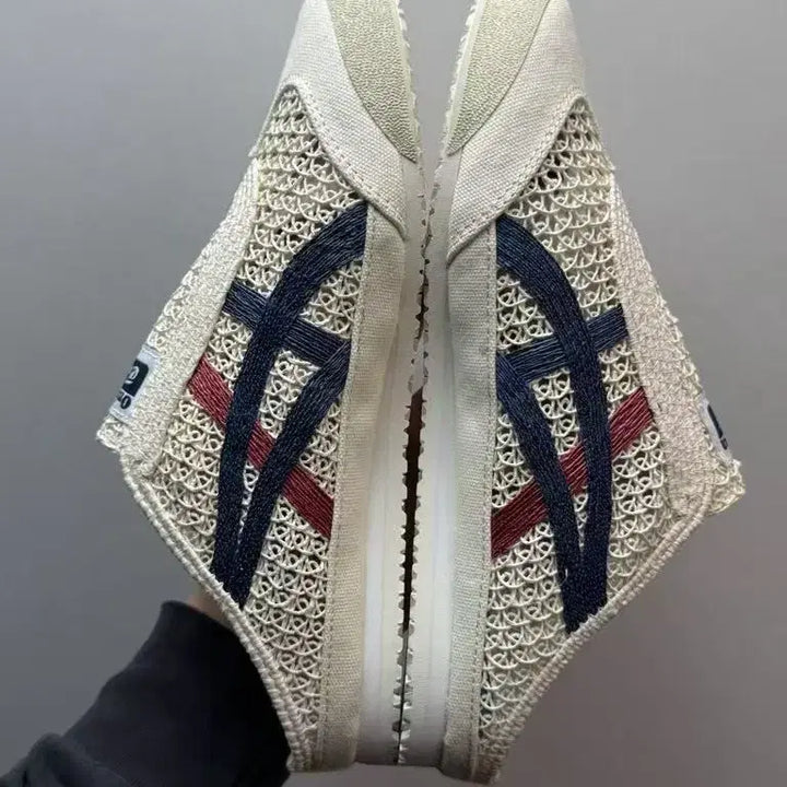 [BUNJANG] Onitsuka Tiger Mesh Slip-on Sandals / 오니츠카타이거 샌들 슬립온 메쉬 베이지 보드슈즈