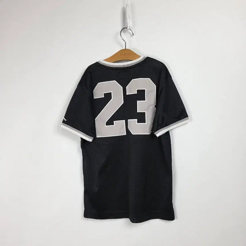 [BUNJANG] Nike Jordan Black Mesh Short Sleeve Jersey T-Shirt Kids 10-12 Years / 나이키 조던 블랙 메쉬 반팔 져지 티셔츠 아동 10-12세 0423