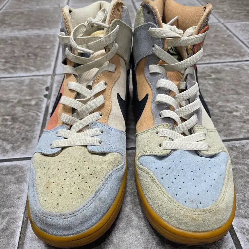 [BUNJANG] Nike Dunk High Multicolor Suede Sneakers / 나이키 덩크 하이 멀티컬러 스웨이드 운동화