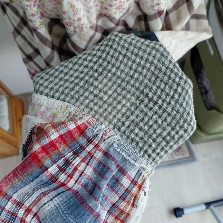 [BUNJANG] Vintage Patchwork Ruffle Long Skirt / [빈티지] 패치워크 캉캉 롱 스커트