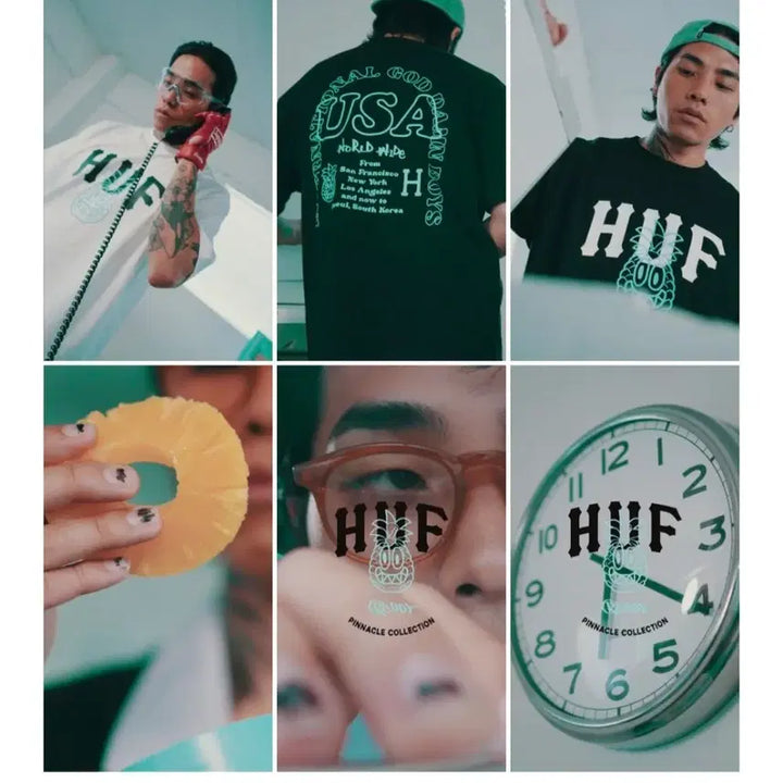 [BUNJANG] HUF Pineapple Graphic T-shirt / 덱스착용)무신사 HUF 파인애플티셔츠