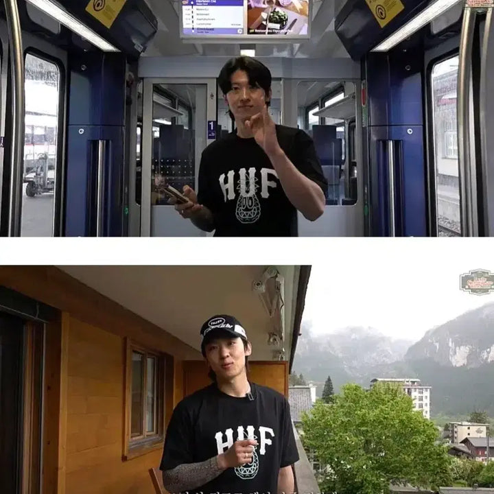 [BUNJANG] HUF Pineapple Graphic T-shirt / 덱스착용)무신사 HUF 파인애플티셔츠