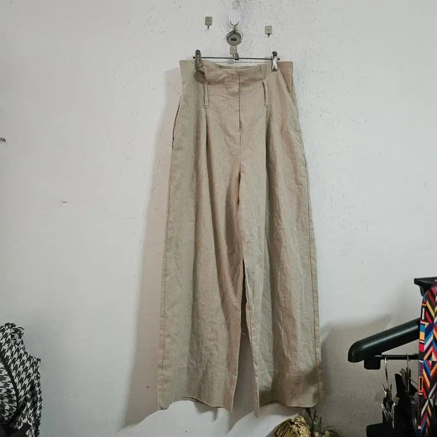 [SOLD OUT] 베이지 린넨 와이드 팬츠