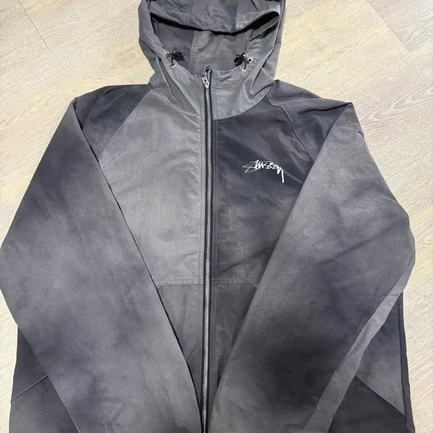 [SOLD OUT] [M] 스투시 웨이브 다이 비치 쉘 자켓 블랙