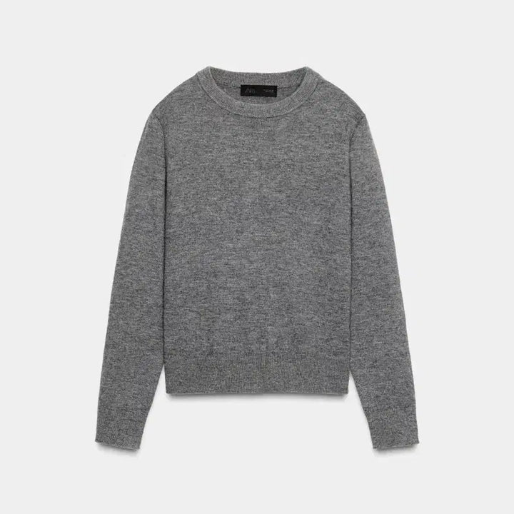 [BUNJANG] ZARA Slit String Bag Knit Gray L / [미착용 새상품] 자라 스트링백 슬릿 니트 그레이 L