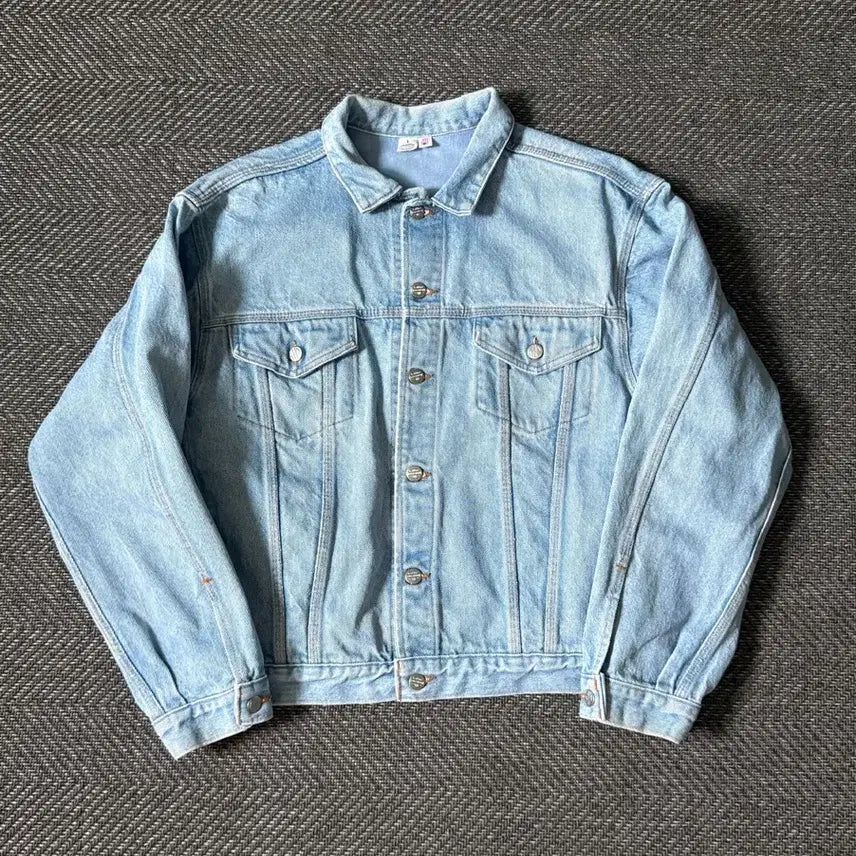 [BUNJANG] 90s Harley-Davidson Light Washed Denim Trucker Jacket (USA) / 90s USA 할리 데이비슨 라이트 워시드 데님자켓 (100-105)