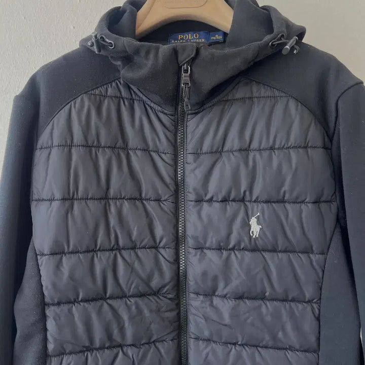 [BUNJANG] Polo Ralph Lauren Black Hooded Zip-Up Jacket / 폴로랄프로렌 남성 블랙 후드집업점퍼 간절기점퍼 M