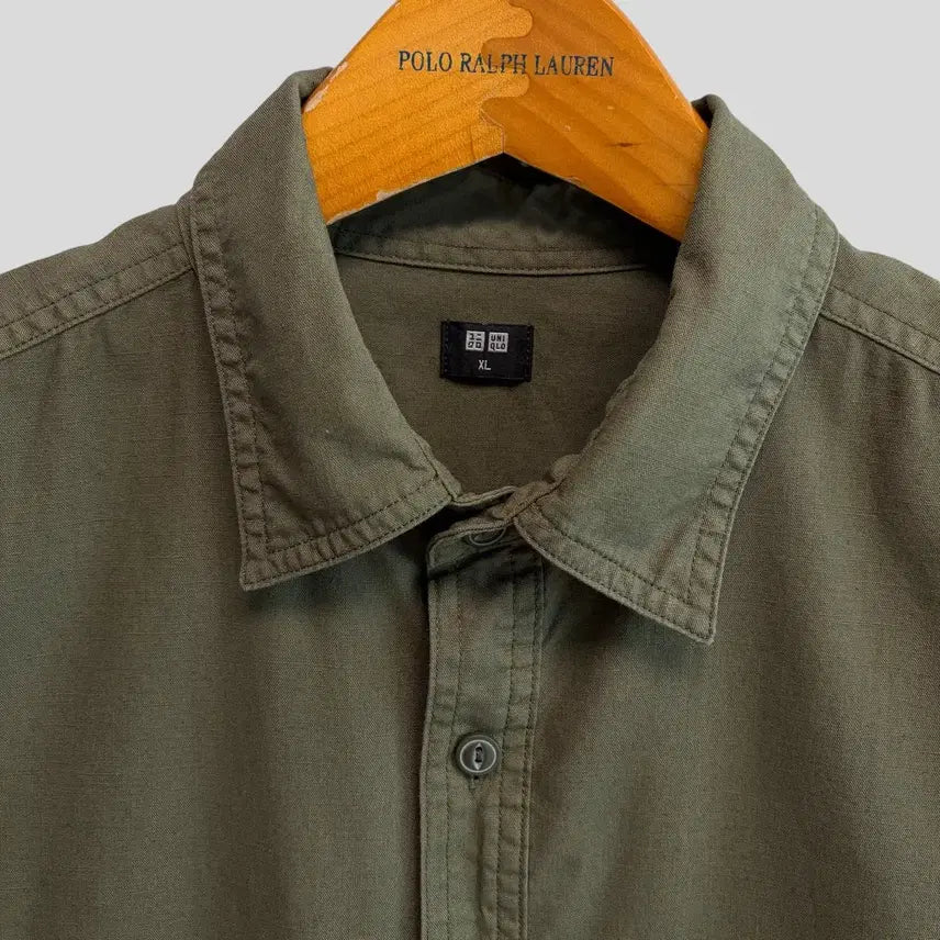 [BUNJANG] Uniqlo Wash Work Shirt XL / (XL)유니클로 워시 워크 셔츠