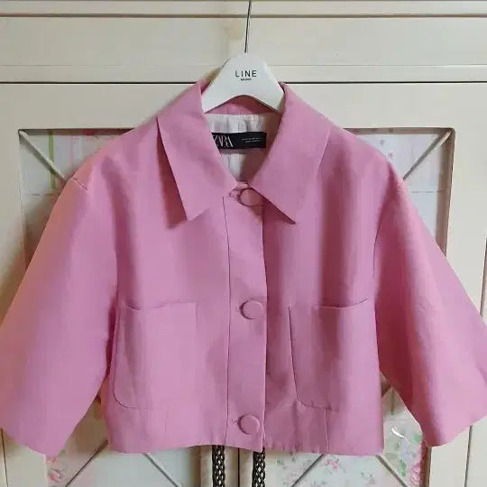 [BUNJANG] Zara Pink Cropped Jacket / 자라 자켓/55반-66