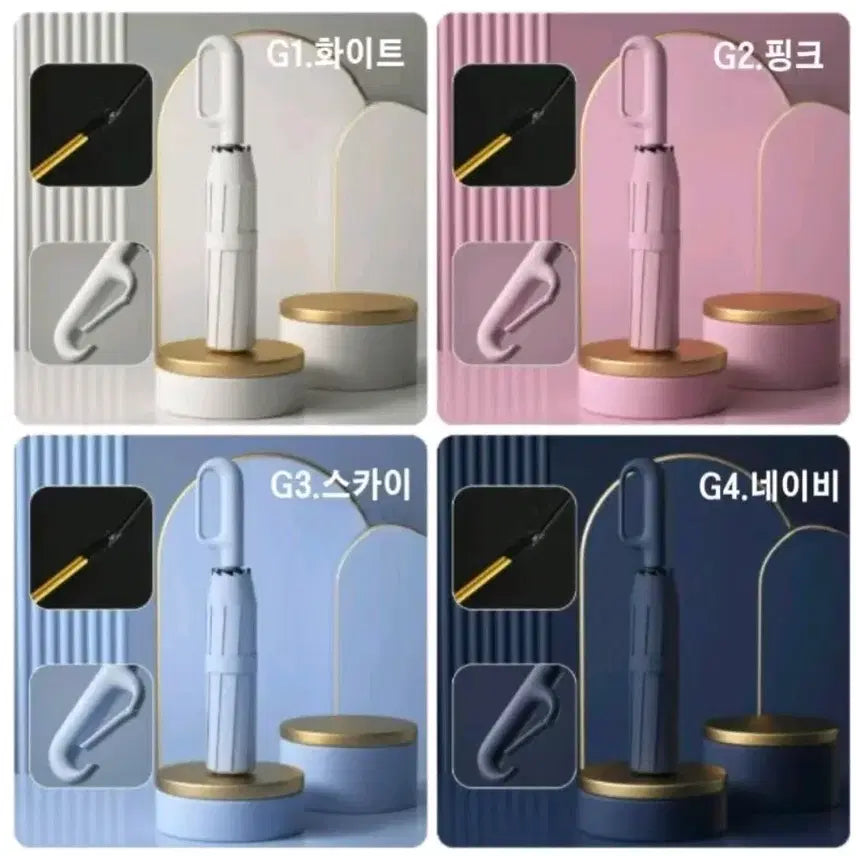 [BUNJANG] UV Automatic Folding Umbrella with Hook Handle / (새상품) 고리형 UV 자동 양산 우산
