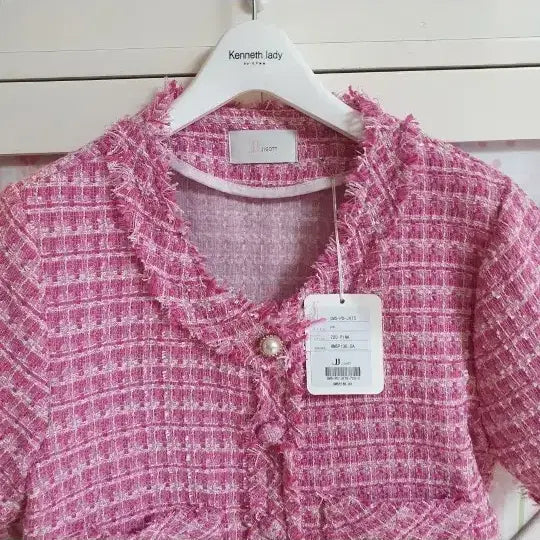 [BUNJANG] J.J. Gote Tweed Jacket Pink Size 55-66 / jj지고트 트위드자켓/55-정66 새상품