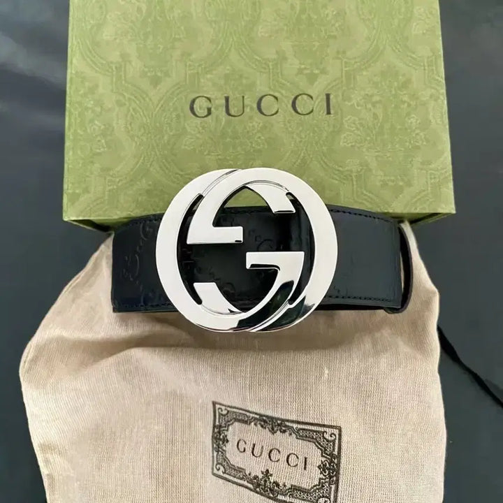 [BUNJANG] Gucci Black Belt 4cm / 구찌 패션 블랙 벨트 폭 4cm