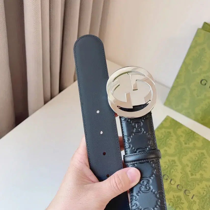 [BUNJANG] Gucci Black Belt 4cm / 구찌 패션 블랙 벨트 폭 4cm