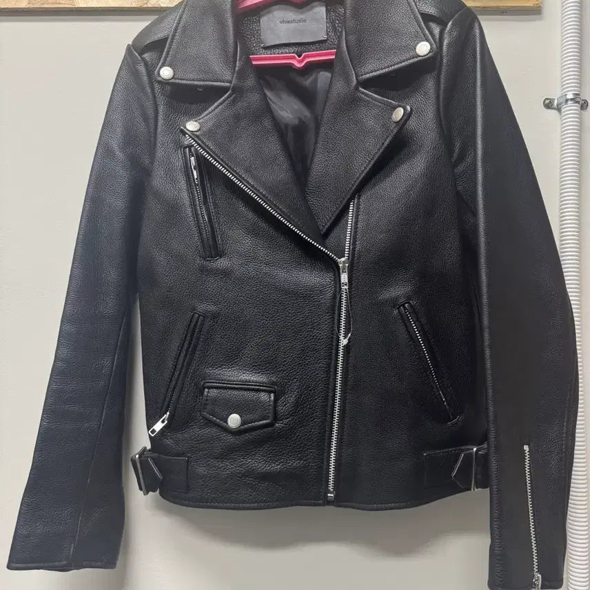 [BUNJANG] Vita Studio Black Leather Rider Jacket / vitastudio 블랙 레더 라이더 자켓