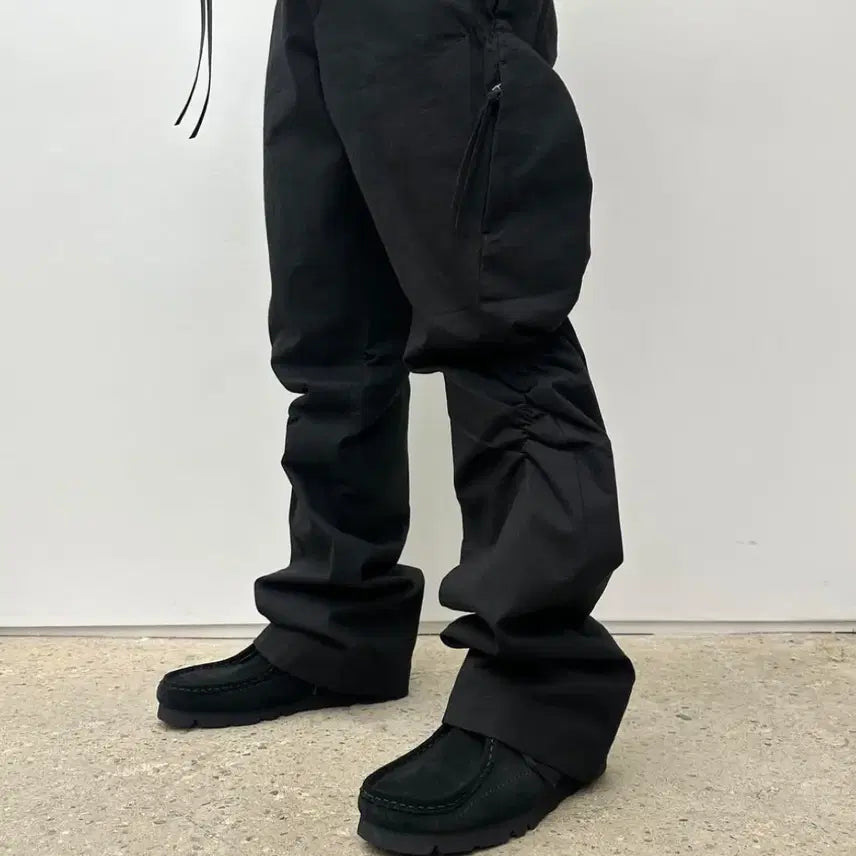 [SOLD OUT] PAF 포스트아카이브팩션 8.0+ 셔링 팬츠 블랙 S