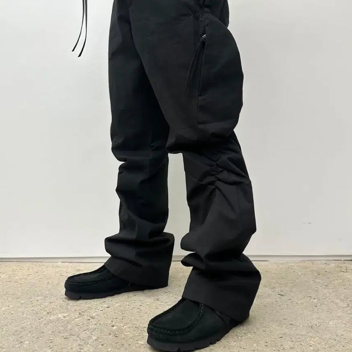 [SOLD OUT] PAF 포스트아카이브팩션 8.0+ 셔링 팬츠 블랙 S