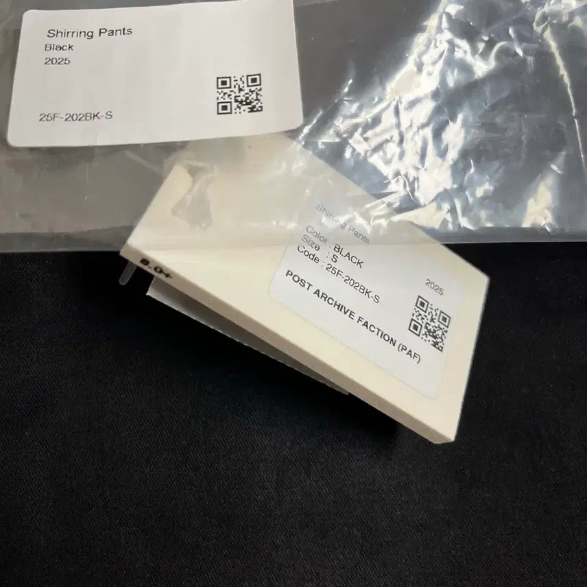 [SOLD OUT] PAF 포스트아카이브팩션 8.0+ 셔링 팬츠 블랙 S
