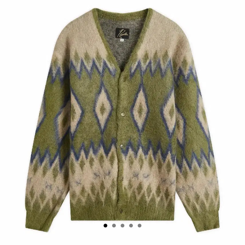[BUNJANG] 니들스 모헤어 다이아몬드 가디건 그린 L사이즈 / [급처]니들스 모헤어 다이아몬드 가디건 그린 L사이즈