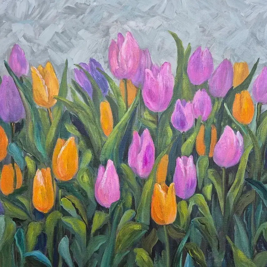 [BUNJANG] Tulip Oil Painting on Canvas (12x15.7 inches) / 깊어진 계절