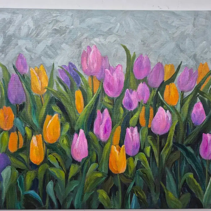 [BUNJANG] Tulip Oil Painting on Canvas (12x15.7 inches) / 깊어진 계절
