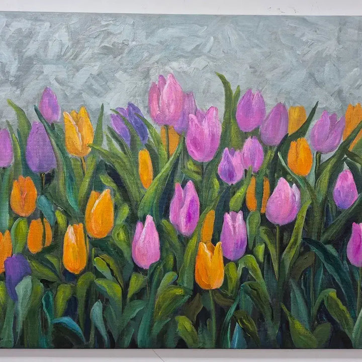 [BUNJANG] Tulip Oil Painting on Canvas (12x15.7 inches) / 깊어진 계절