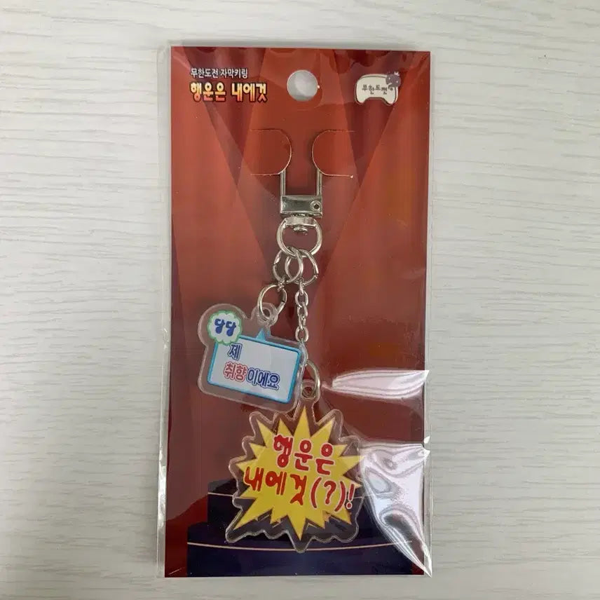 [BUNJANG] Infinite Challenge 20th Anniversary Park Myung Soo Subtitle Keyring / 무한도전 20주년 MD 명수 자막 키링