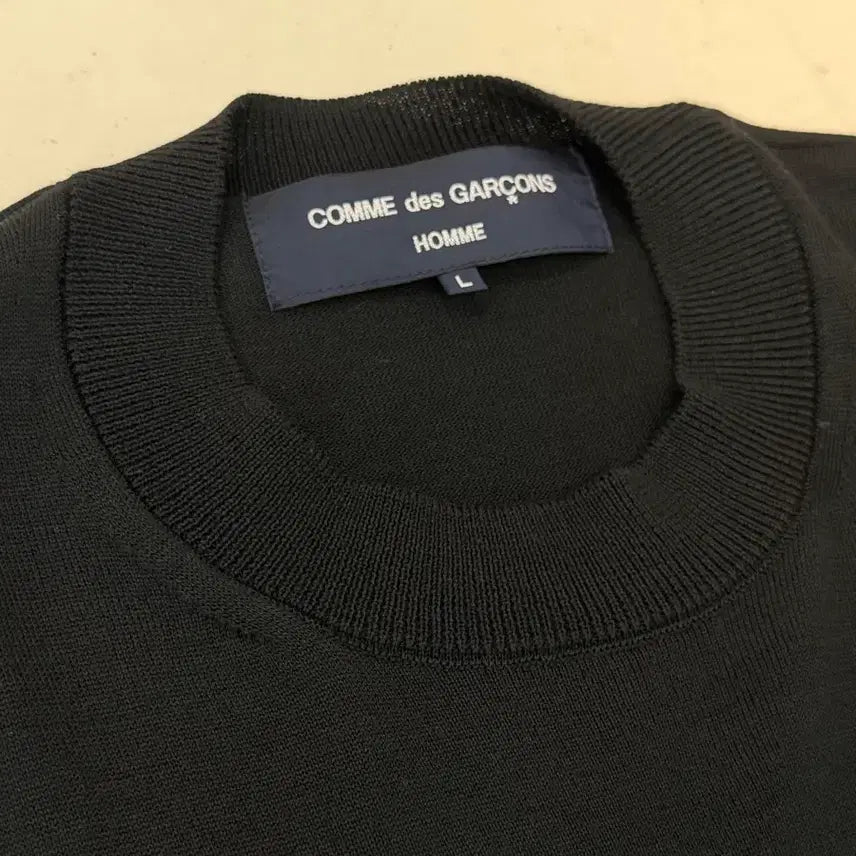 [BUNJANG] Comme des Garcons Homme Black Knit Sweater / [L] 꼼데가르송옴므 니트 블랙 스트링디테일