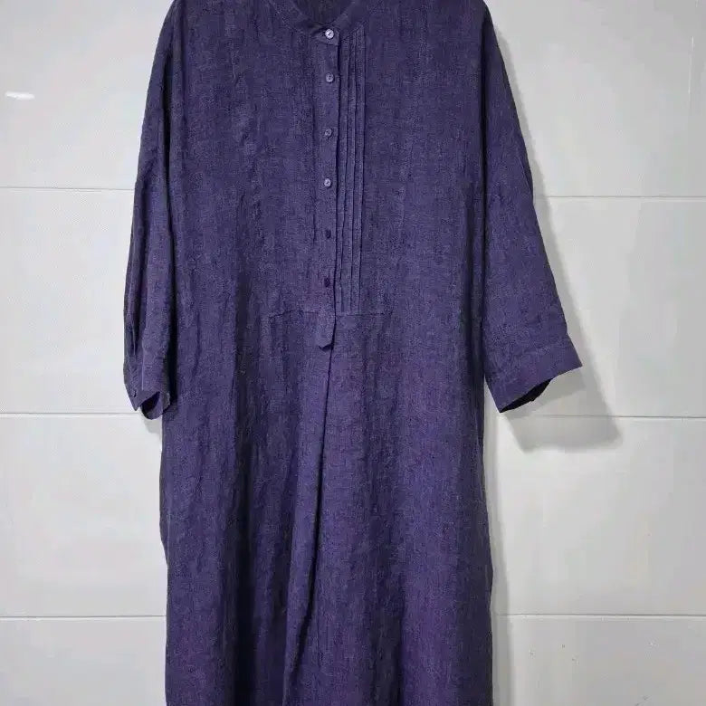 [BUNJANG] isae Purple Linen Pintuck Dress / isae이새 퍼플 린넨 핀턱 원피스