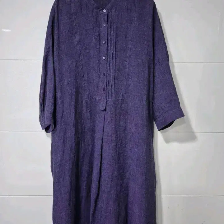 [BUNJANG] isae Purple Linen Pintuck Dress / isae이새 퍼플 린넨 핀턱 원피스
