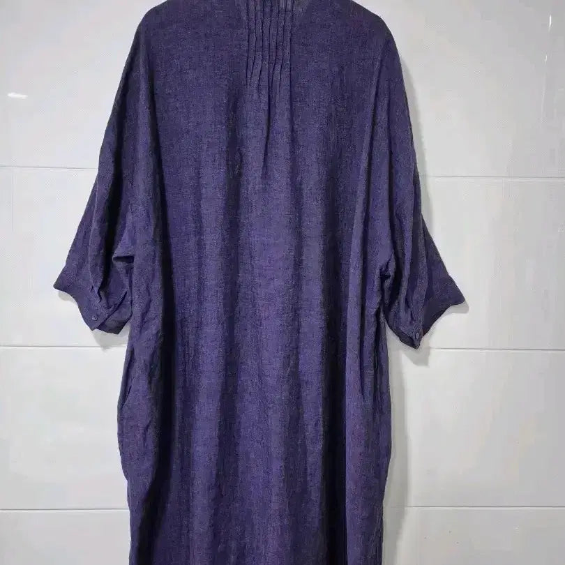 [BUNJANG] isae Purple Linen Pintuck Dress / isae이새 퍼플 린넨 핀턱 원피스