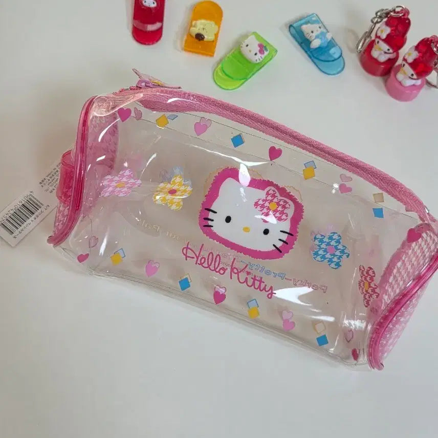 [BUNJANG] Sanrio Classic Hello Kitty PVC Pencil Case / 고전키티 카오하나 꽃키티 pvc 필통