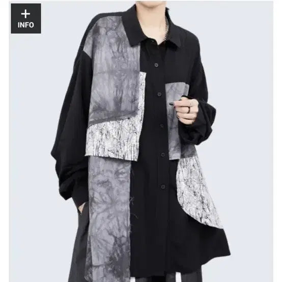 [BUNJANG] Yohji Yamamoto Style Ken Studio Unique Patch Gothic Shirt Unisex / 요지야마모토st 켄스튜디오 유니크 패치 고딕 셔츠 남녀공용