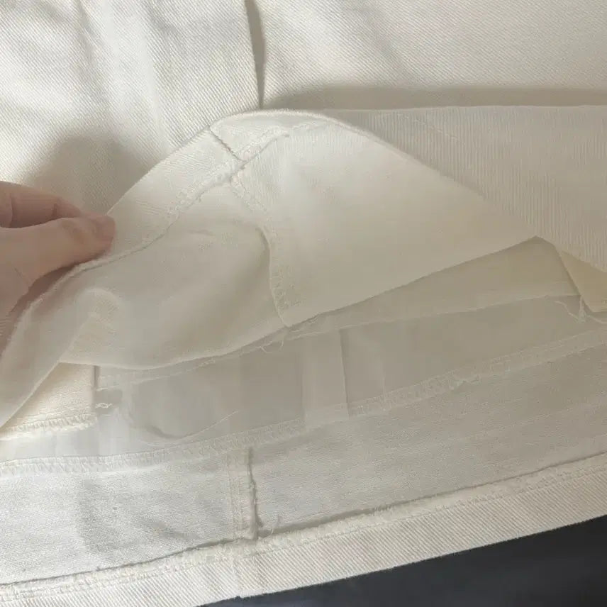 [BUNJANG] Ivory Mini Skirt S / 아이보리 미니 스커트 S