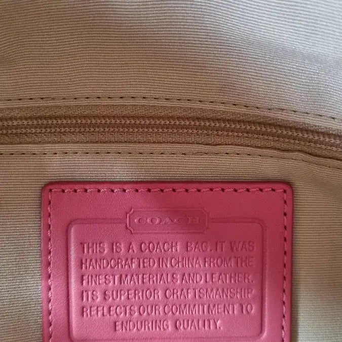 [BUNJANG] Coach Signature Shoulder Bag Beige Pink / 코치 시그니처 숄더백 베이지 핑크 히메 갸루 y2k 올드코치 빈티지코치