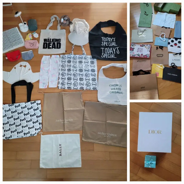 [BUNJANG] Assorted Fashion Accessories Bundle / 에코백 더스트백 쇼핑백 파우치 팔토시 안면마스크 등 사진전부