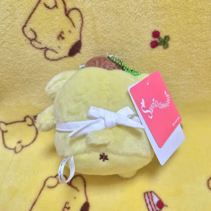 [BUNJANG] Sanrio Pompompurin Gingham Check Cafe Apron Mascot Keyring / 산리오 폼폼푸린 깅엄 체크 카페 앞치마 마스코트 키링 인형 홀더