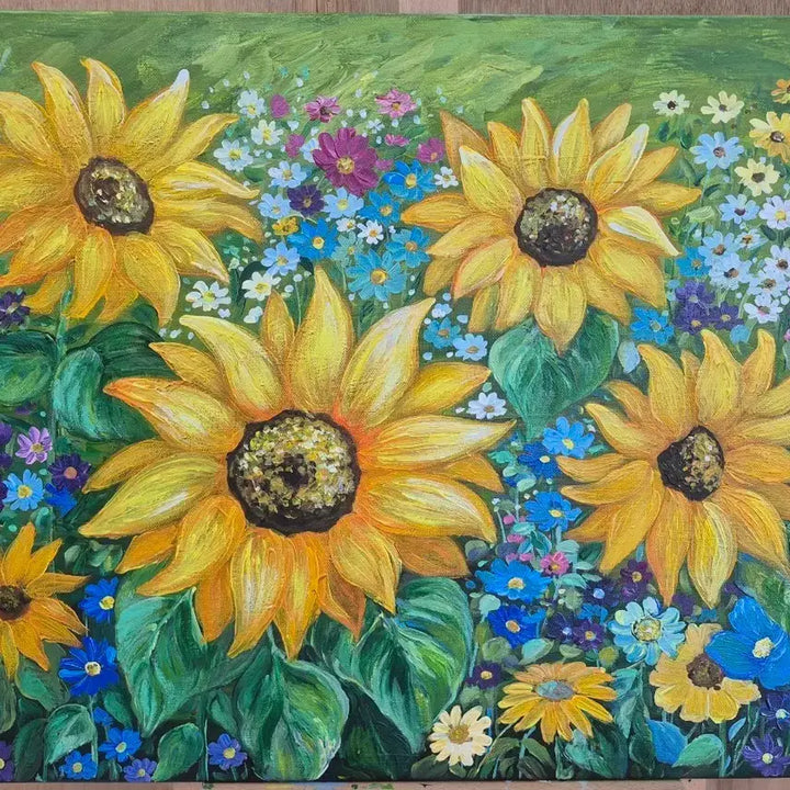 [BUNJANG] Sunflower Canvas Painting / 해바라기 회원