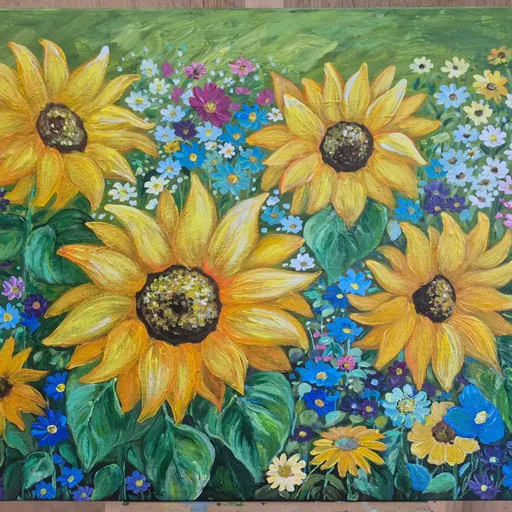 [BUNJANG] Sunflower Canvas Painting / 해바라기 회원
