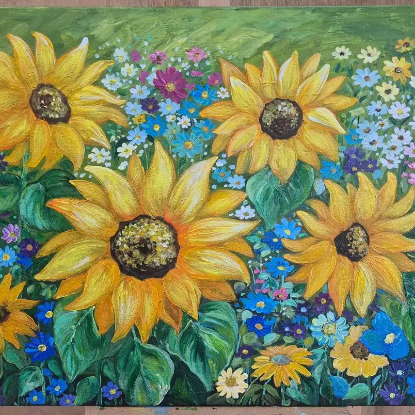 [BUNJANG] Sunflower Canvas Painting / 해바라기 회원