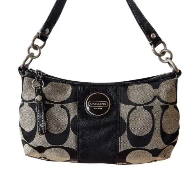 [BUNJANG] Coach Signature Black Shoulder Bag / 코치 시그니처 블랙 숄더백 히메 갸루 y2k 빈티지코치 올드코치