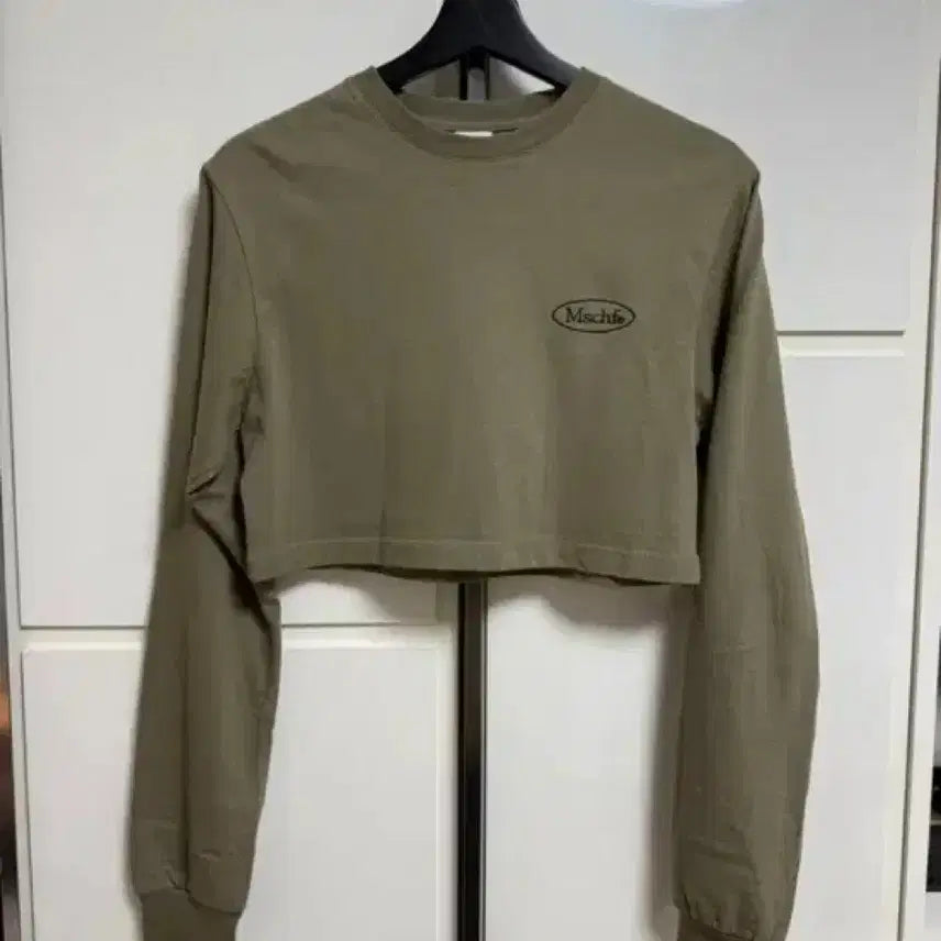 [BUNJANG] MSCHF Cropped Long Sleeve T-Shirt / MSCHF 미스치프 크롭 긴팔티