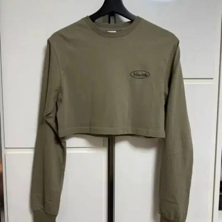 [BUNJANG] MSCHF Cropped Long Sleeve T-Shirt / MSCHF 미스치프 크롭 긴팔티