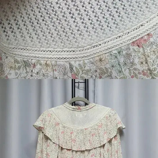 [BUNJANG] Thursday Island Floral Lace Ruffle Blouse / 써스데이아일랜드 플라워 레이스 러플 블라우스