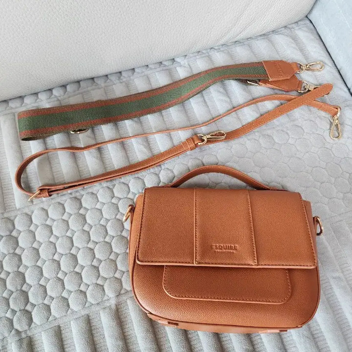 [BUNJANG] Esquire Brown Tote/Shoulder/Cross Bag / 미착용) 정품 에스콰이아 브라운 토트백 숄더백 미니크로스백