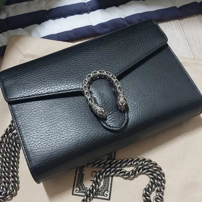 [BUNJANG] Gucci Dionysus Black Chain Shoulder Bag / 구찌 디오니소스 블랙 체인 숄더백