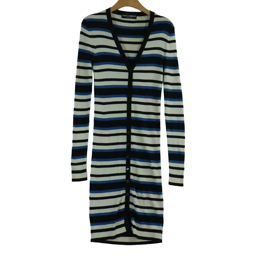 [BUNJANG] DOLCE &amp; GABBANA Silk Striped Knit Dress / DOLCE &amp; GABBANA 실크 100% 스트라이프 니트 원피스 36