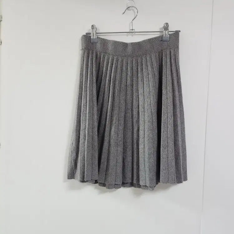 [BUNJANG] Gray Pleated Mini Skirt - Free Size / 거의새것 회색 플리츠 미니스커트 free