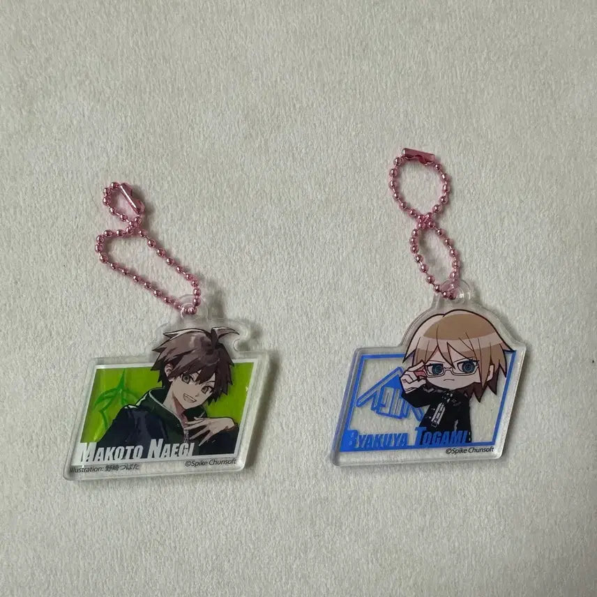 [BUNJANG] Danganronpa Acrylic Keyring Set (Naegi &amp; Togami) / 단간론파 아크릴 키링 2종 세트(나에기&amp;토가미)