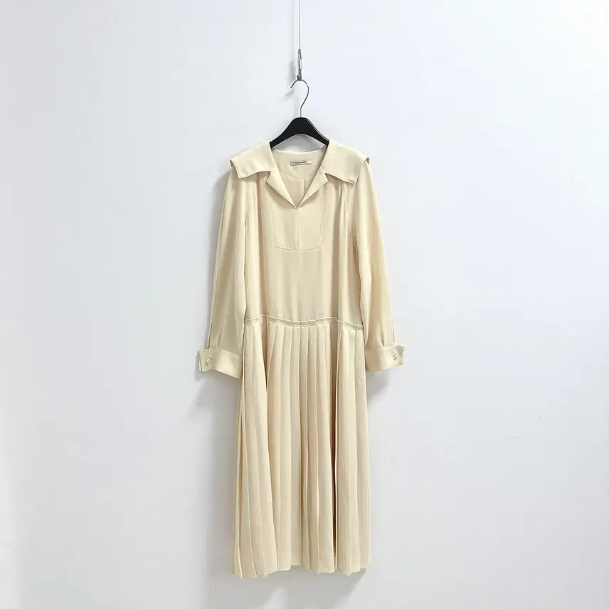[BUNJANG] Bewel Mansion Sailor Collar Pleated Long Dress / 비뮤즈맨션 세일러 카라 플리츠 롱 원피스