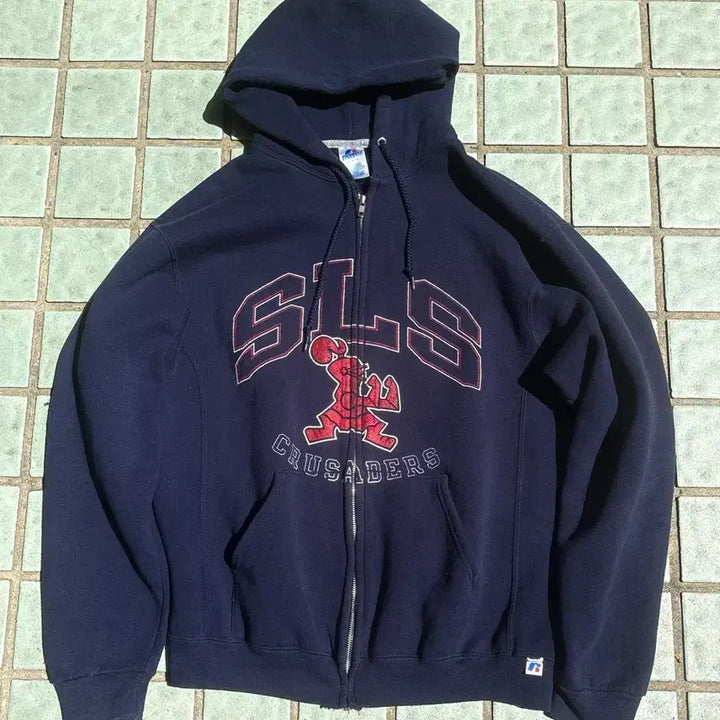 [BUNJANG] Russell Athletic SLS Crusaders Hooded Sweatshirt / Russell Athletic SLS Crusaders 후드집업